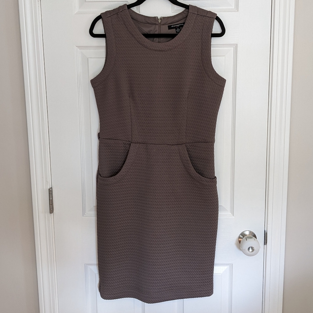 Sharagano textured dress with pockets, size 10